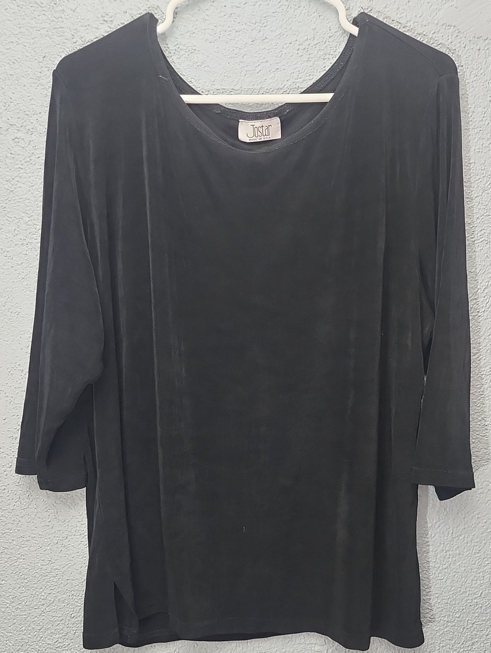 Justan Black Velvet Long Sleeve Women's Top